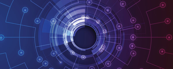 Modern abstract high technology and science wireframe background