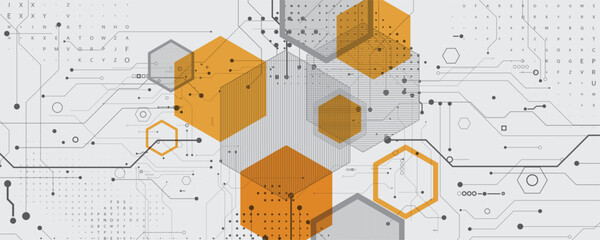 Modern abstract high technology and science wireframe background