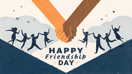 Happy Friendship Day Celebration Illustration