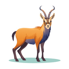 Obraz premium Elegant Sable Antelope Illustration Graceful African Wildlife Standing Tall