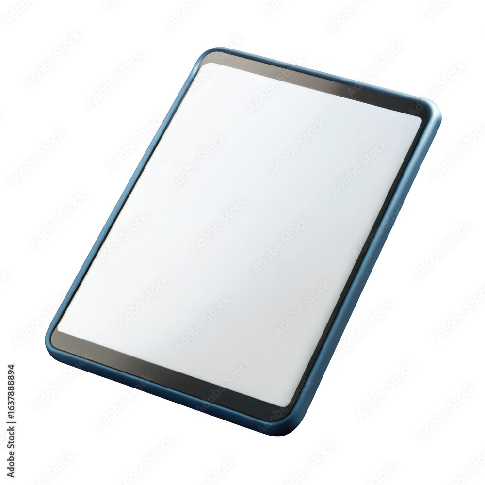 Poster modern smartphone with blank screen isolated on transparent background