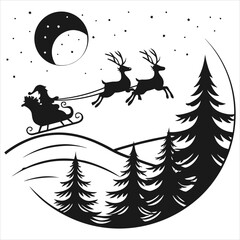 Winter Christmas composition in paper cut style .Merry Christmas text Calligraphic Lettering Vector illustration. Merry Christmas card. Winter holiday theme. Happy New Year. Christmas cartoon.	