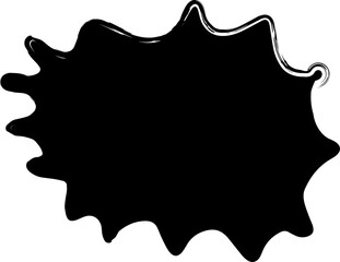 Speech bubbles ink brush, comics, messages