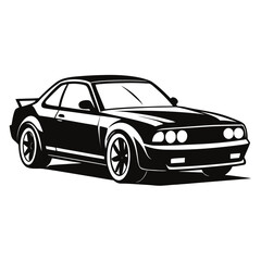 Obraz premium Car Design vector clean black silhouette design white background