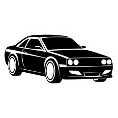 Obraz premium Car Design vector clean black silhouette design white background