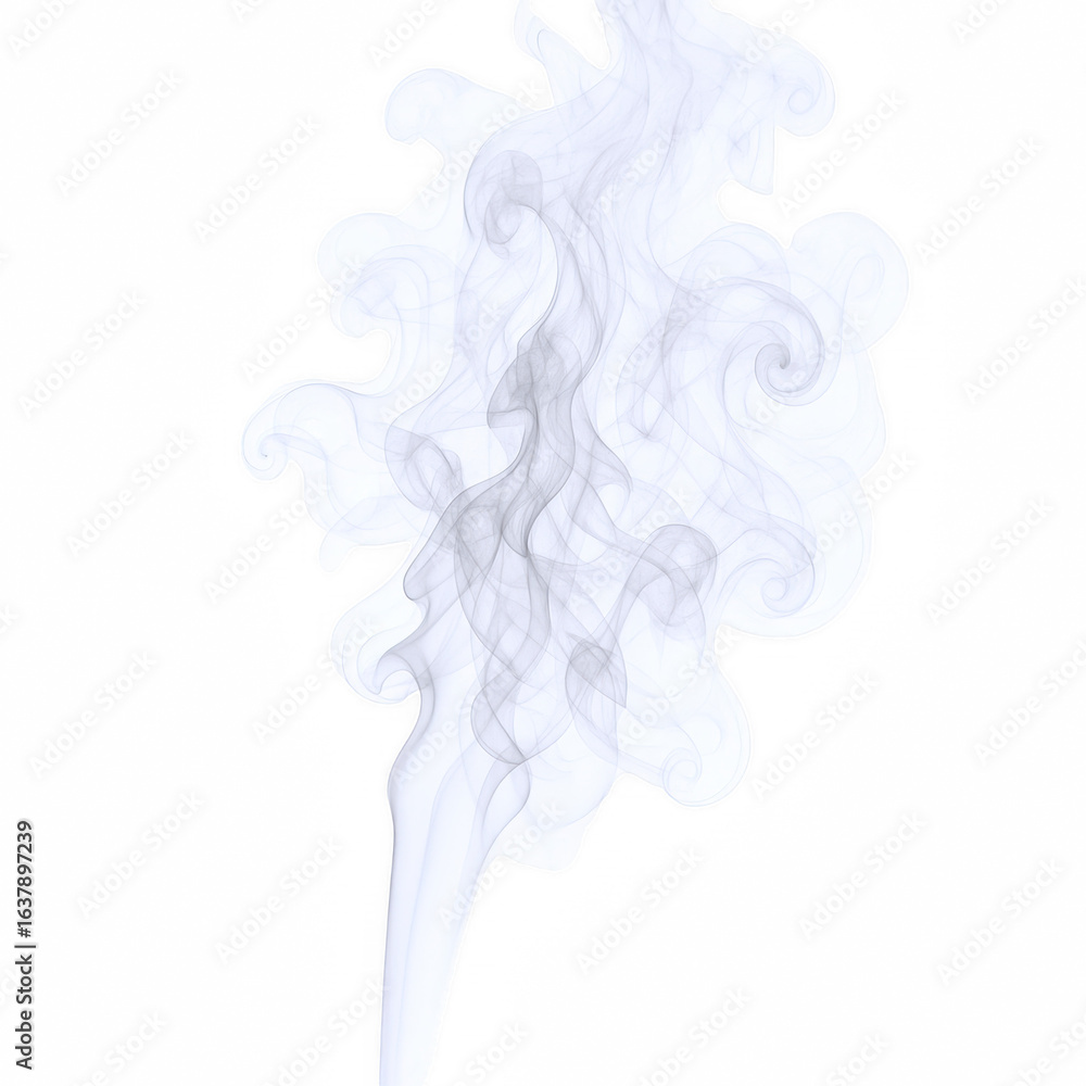 Poster ethereal wisps of translucent white smoke curl and swirl upwards, creating an abstract, organic, and