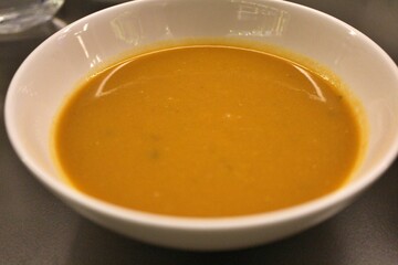 Moroccan cuisine: harira (Moroccan vegetable soup) in Doha, Qatar