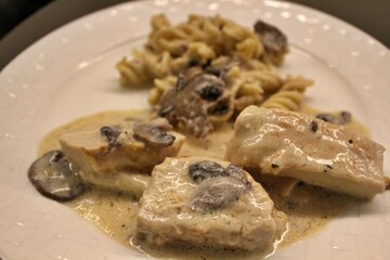 French cuisine: chicken fricassee in Doha, Qatar