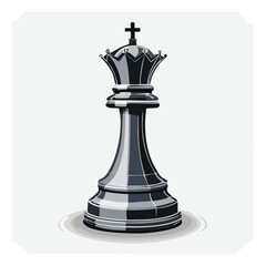 Fototapeta premium Illustration of a chess king piece strategy game board challenge isolated vector