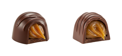 Indulging in artisan chocolate truffles gourmet chocolate shop food elegant setting culinary delight. Cut out PNG set