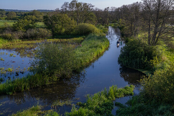 Canoe trip on the river in the beautiful landscape 2025