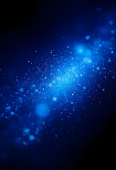 Fototapeta premium Dark blue and glow particle abstract background, pixel art, with white tones