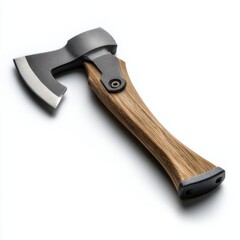 Obraz premium Small camping axe isolated on pure white background shadows professional product photography ar 16:9