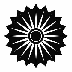 Radiala vector clean black silhouette design white background