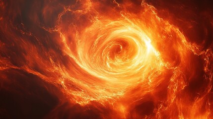 A mesmerizing image of a fiery, glowing vortex with a distinct spiral shape, evoking a sense of energy 