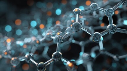 glassy molecule structure abstract art