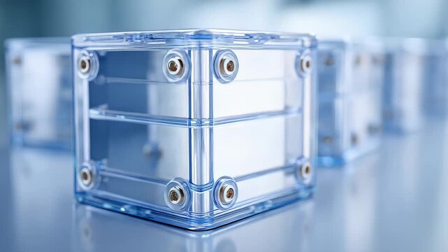 Transparent Cubes Showcasing Technology and Order
