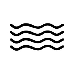 Obraz premium Stylized wave illustration with consistent thickness for design and icon applications