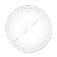 White medicine pill isolated on transparent background PNG