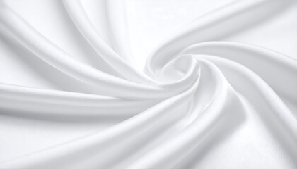 Obraz premium Smooth white fabric with flowing curves