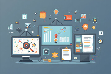 Visualizing Strategy Data on Computer Screens and Display Board