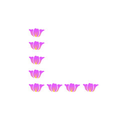 Fototapeta premium floral corner border decoration