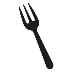 Forkful vector clean black silhouette design white background