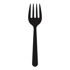 Forkful vector clean black silhouette design white background
