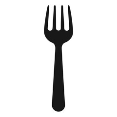 Forkful vector clean black silhouette design white background