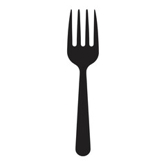 Forkful vector clean black silhouette design white background
