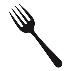 Forkful vector clean black silhouette design white background