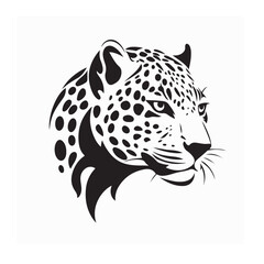 Leopard Head Logo Design Vector Illustration on white background © Imam