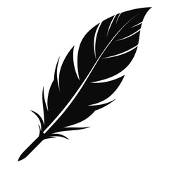 Fototapeta premium Featherstep vector clean black silhouette design white background