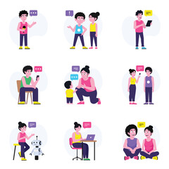 Fototapeta premium Lets Talk Vector Illustration set 3