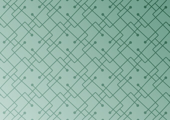 Square line pattern gradient green background