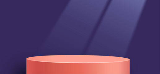 3d Round podium stage with nice and creative symbols 