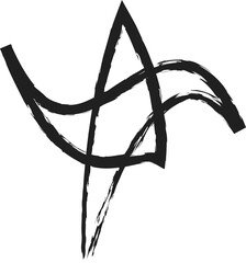 Geometric Star Pattern. Doodle brush