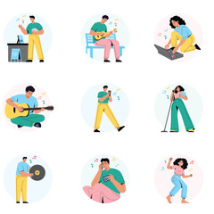 Music Day Vector Illustration set 3