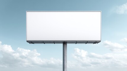 Fototapeta premium Billboard Mockup Against a Sky: Ideal for Advertising, Marketing Campaigns, and Creative Presentations
