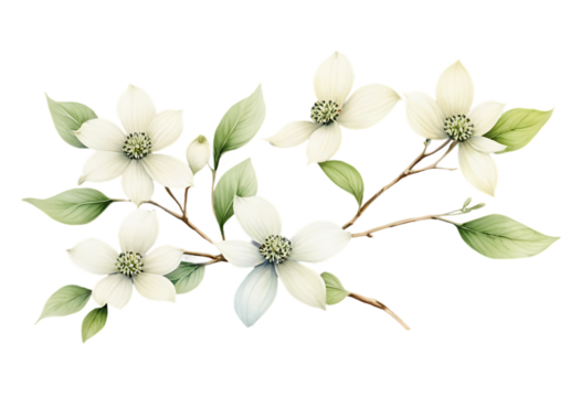 bouquet of white flowers. white and blue flower border. Watercolor white flower. green flower with green leaves. floral frame and background. flower border illustration set. Watercolor floral. PNG