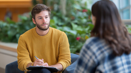 Student Interviews Classmate for Sociology Research Project