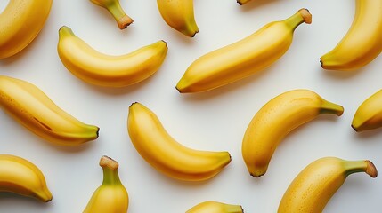 Baby bananas on white background