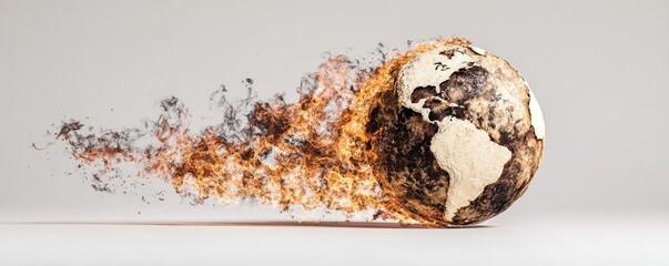 Earth ablaze in fiery destruction