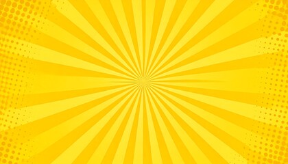 Yellow comic book background with burst.