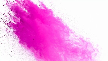 A Dispersing pink powder or smoke cloud with gradient density, set against a plain white background.