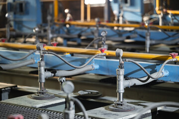Gas burner for stove in Industrial conveyor system for brick drying and transportation in...