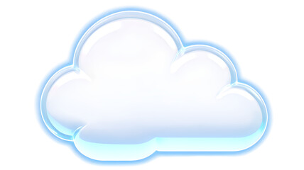 Fototapeta premium Stunning 3D cloud illustration conveying digital storage solutions and modern technology, ideal for website graphics, marketing materials, and presentations about innovation PNG style