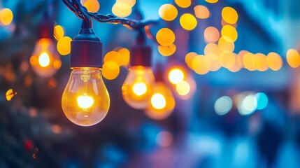 Bright Light Bulb close up shot