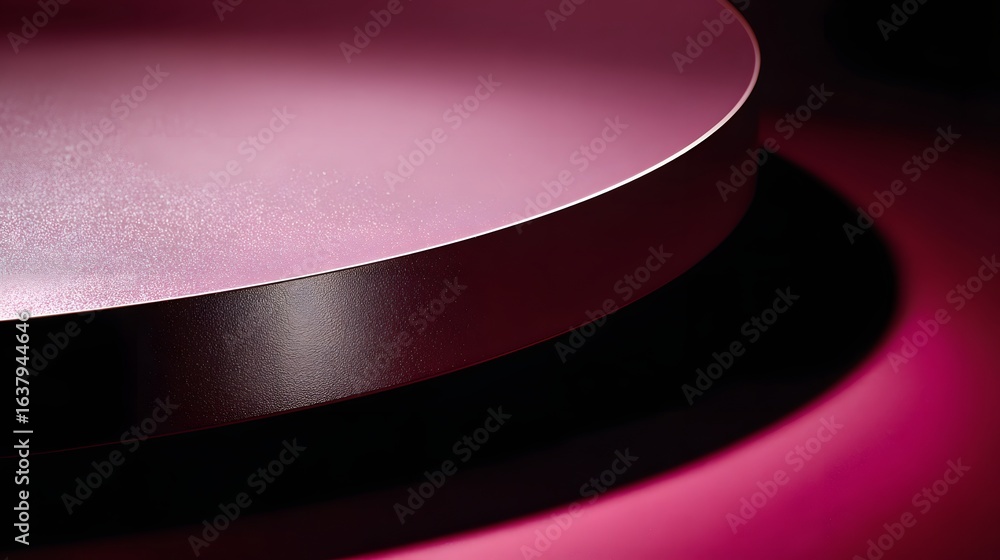 Poster close-up view of a layered, circular object.