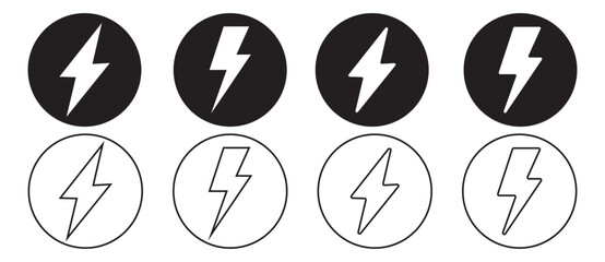 Energy, electricity, power icon. Power - lightning. Icon for design. Easily editable. Energy Line Icon Design. 
